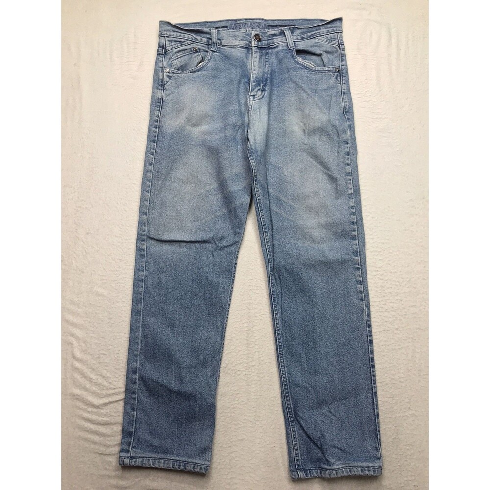 90s ARMANI Jeans Men 36 (35x30 fit) Light Wash Regular Fit Slight Taper Italy